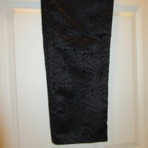 Vintage Black Velvet Spider Web Cobwebs Pants Sz 36 The Creative Brand Cykxtees - Picture 6 of 15